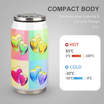 Custom Coke Can Tumbler | Personalized Stainless Steel Cup with Straw