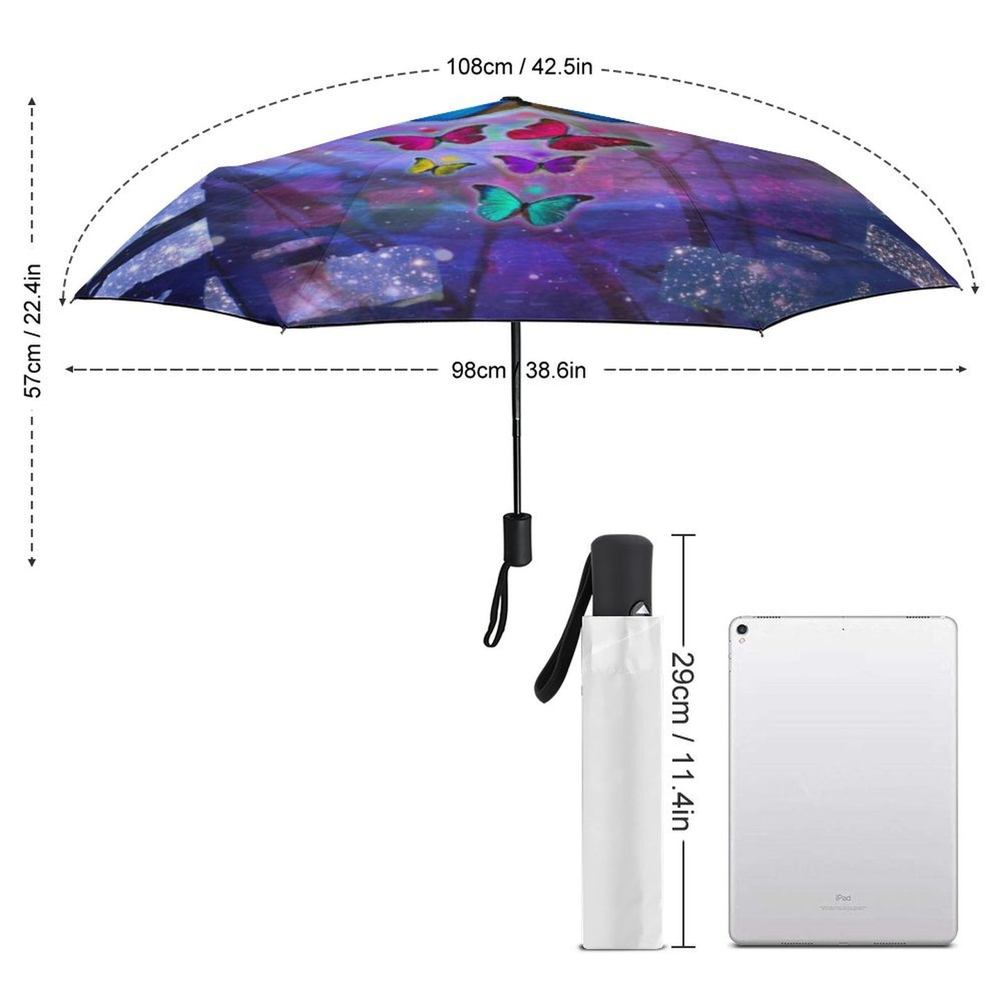 Custom Photo Umbrella | Auto Open Close 3-Fold UV Protection Umbrella