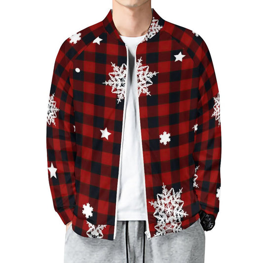 Custom Raglan Sleeve Bomber Jacket | Zip-Up Crewneck Cardigan