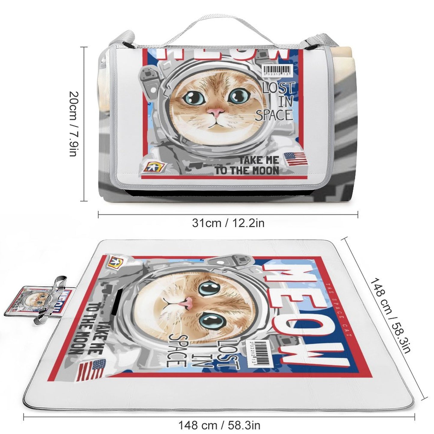 Custom Photo Picnic Blanket | Personalized Waterproof Outdoor Mat