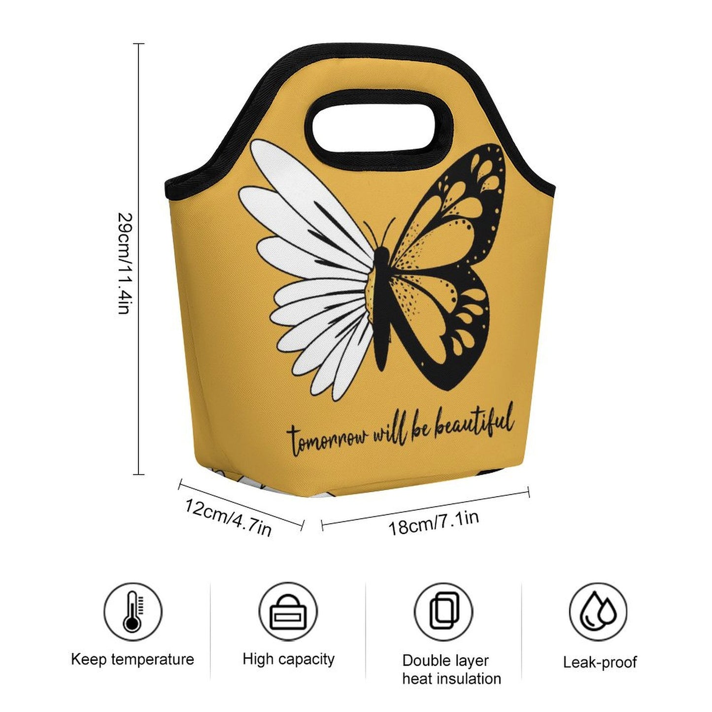Custom Lunch Tote with Photo | Personalized Waterproof Carry Bag