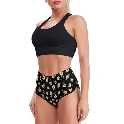 Custom Yoga Shorts | Personalized High-Waist Workout Shorts with Full Print