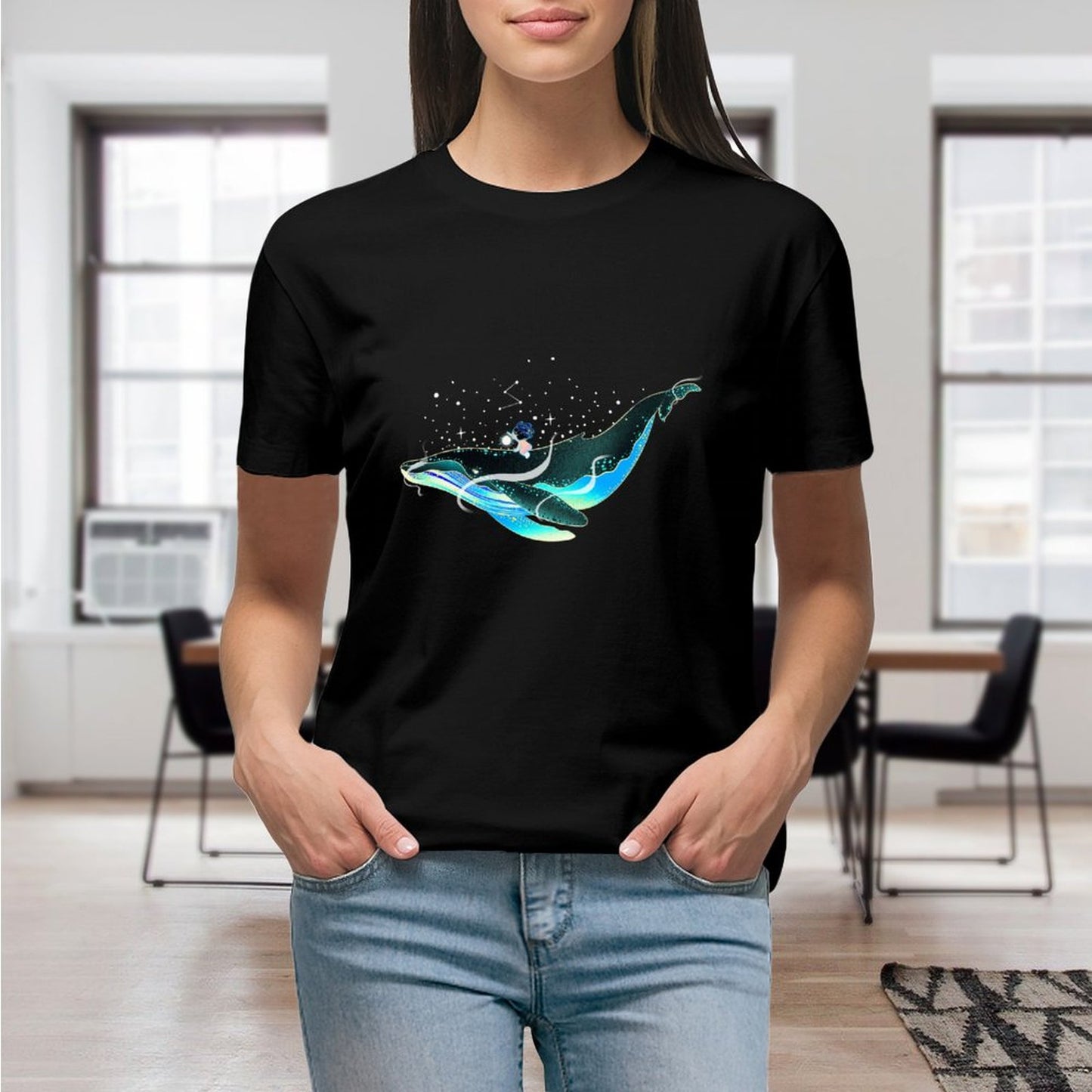 Women's 100% Cotton HD Graphic T-Shirt | Custom Slim-Fit Tee