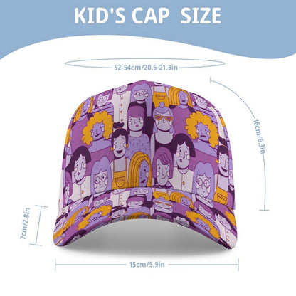 Personalized Kids Baseball Cap with Full-Print Custom Design and Ventilation