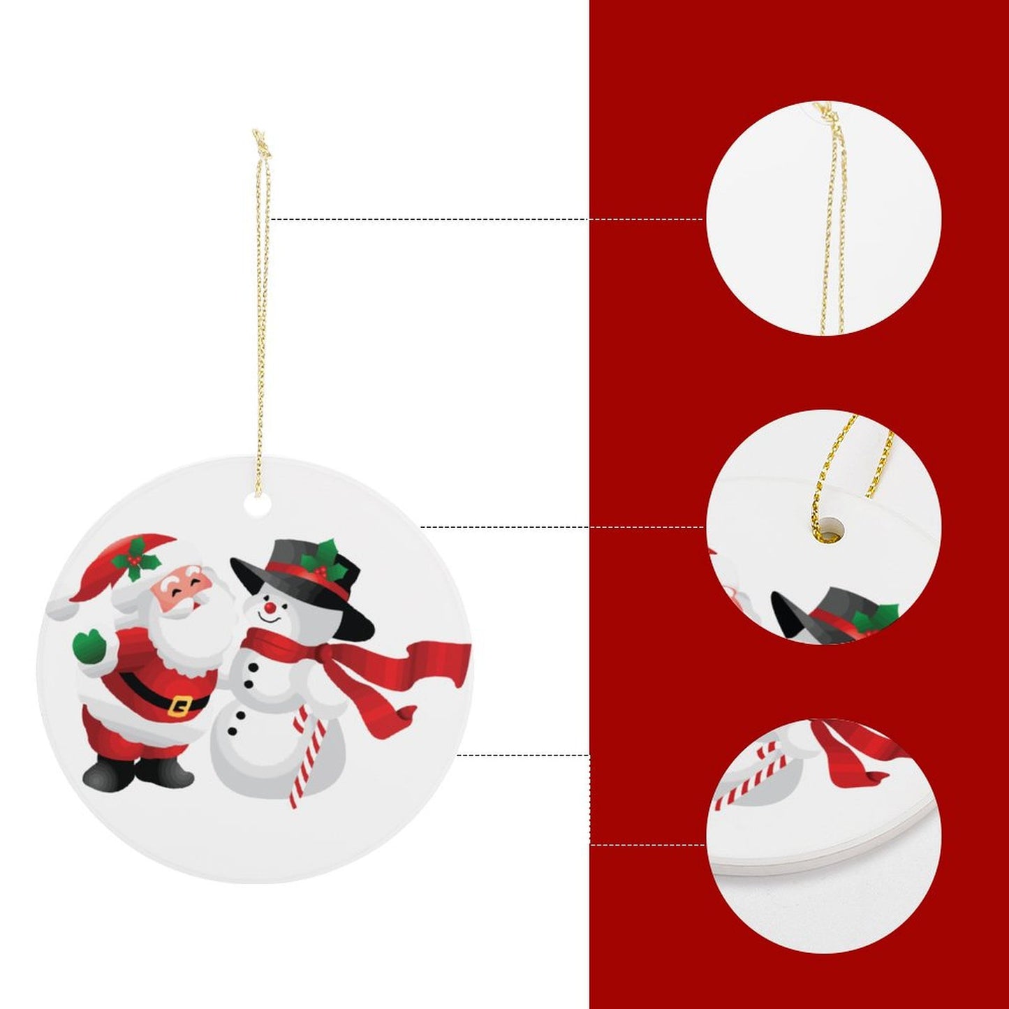 Create a Custom Ceramic Christmas Ornament | Add Your Photo & Text