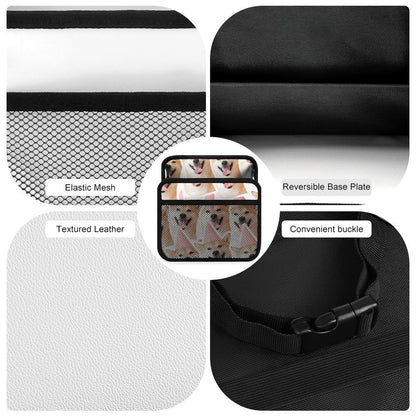 Custom Car Seat Organizer with Mesh Pockets and Reinforced Handles