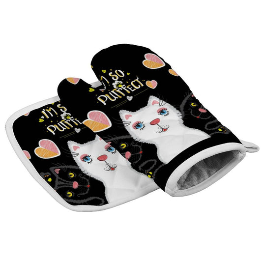 Custom Oven Mitts and Pot Holder Set | Personalized Heat Resistant Kitchen Gear