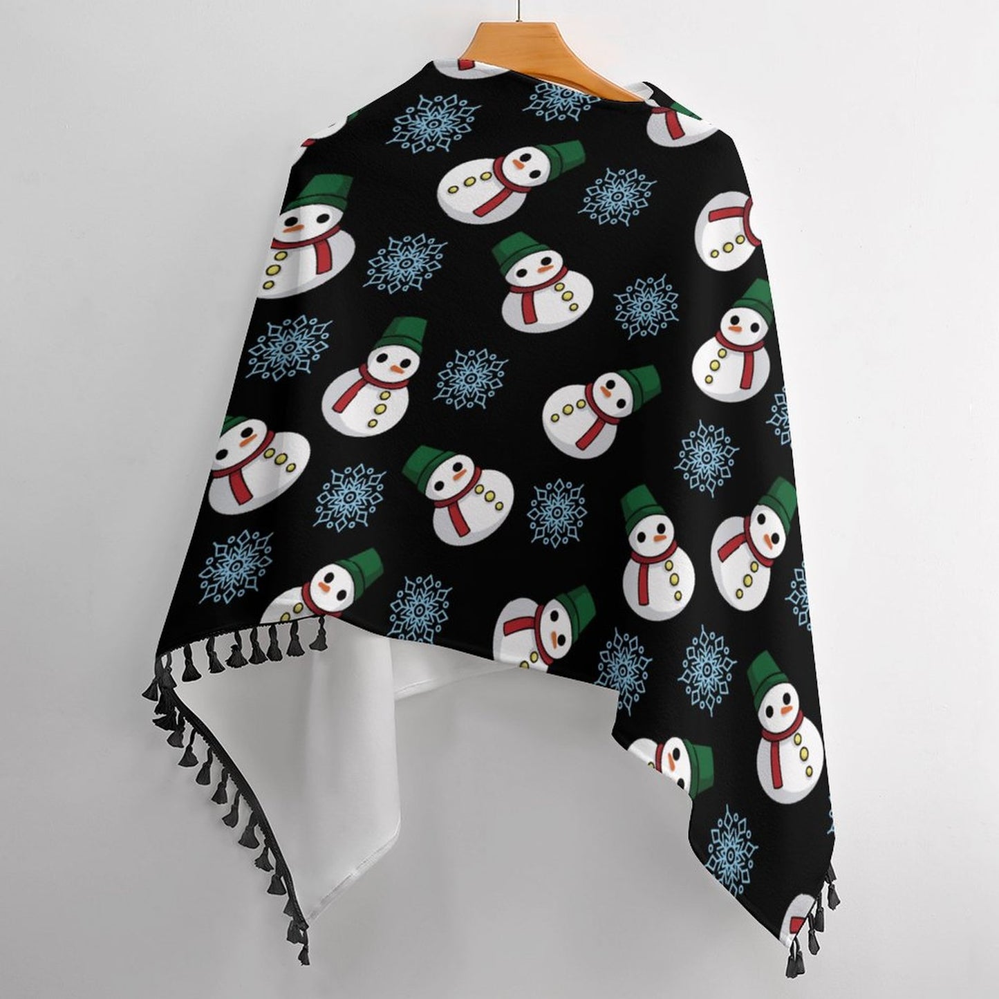 Custom Photo Poncho | Personalized Fringe Shawl Wrap