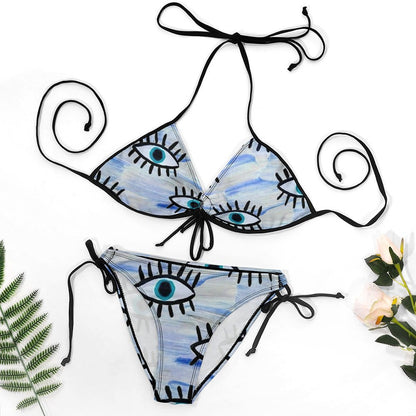 Custom Ruched Tie-Side String Bikini | Adjustable Coverage Set