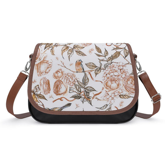 Custom PU Leather Messenger Bag | Personalized Women's Crossbody