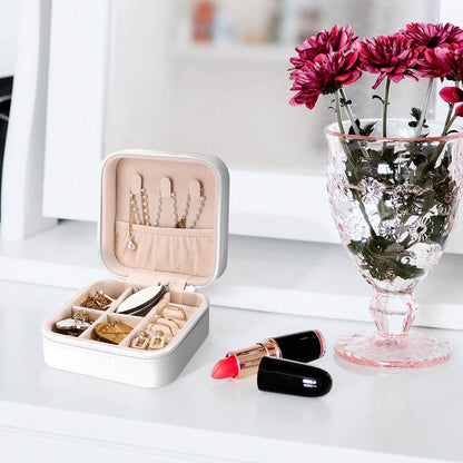 Custom Travel Jewelry Case | Personalized Small PU Leather Organizer