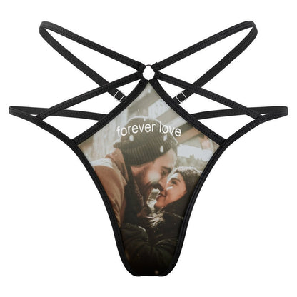 Custom All-Over Print Mesh Thong | Sheer Personalized Lingerie
