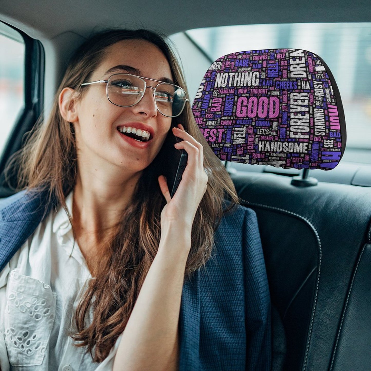 Custom Car Headrest Covers | Photo & Logo Interior Accents