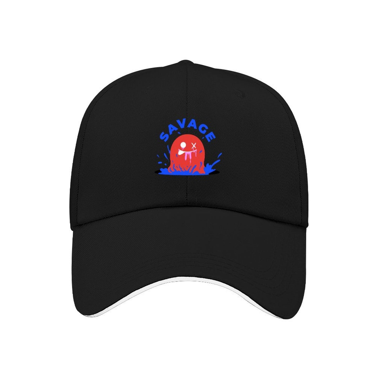 Custom Sandwich Brim Baseball Cap with Heat Transfer Print
