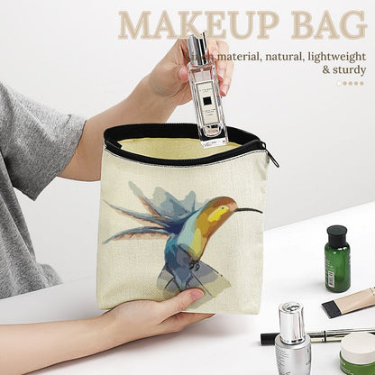 Custom Linen Cosmetic Bag | Personalized Photo Makeup Pouch