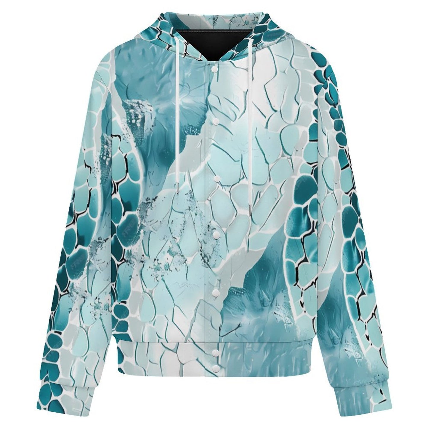 Custom Hooded Bomber Jacket with All-Over Print - Unisex Personalized Baseball Jacket