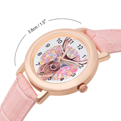 Custom Ladies Leather Watch | Personalized Wristwatch for Her