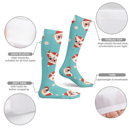 Custom Printed Knee-High & Thigh-High Polyester Socks