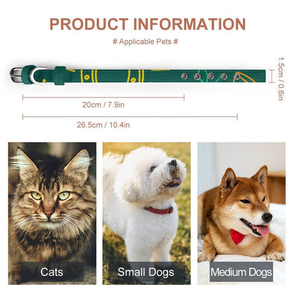 Custom Printed Oxford Pet Collar for Small Dogs