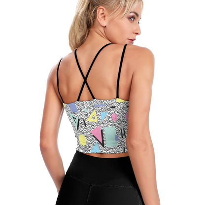 Custom Padded Cropped Yoga Tank Top | Wire-Free Sports Bra