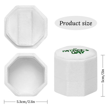 Personalized Octagonal Velvet Ring Box with Custom Foil Stamping