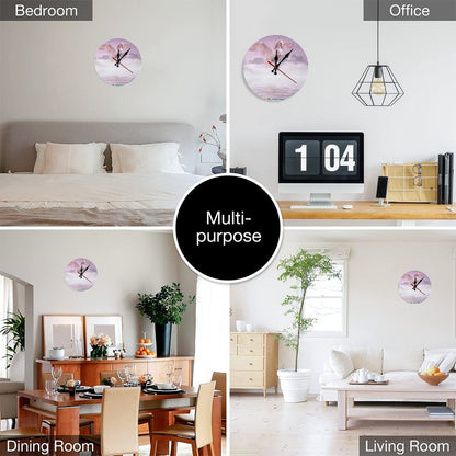 Custom Wall Clock Without Scale Personalized Clocks with Photo Text Logo Non-Ticking Clocks Silent Customize Gifts for Kitchen Bathroom Home Wedding Friend Family Lover Style 25*25cm