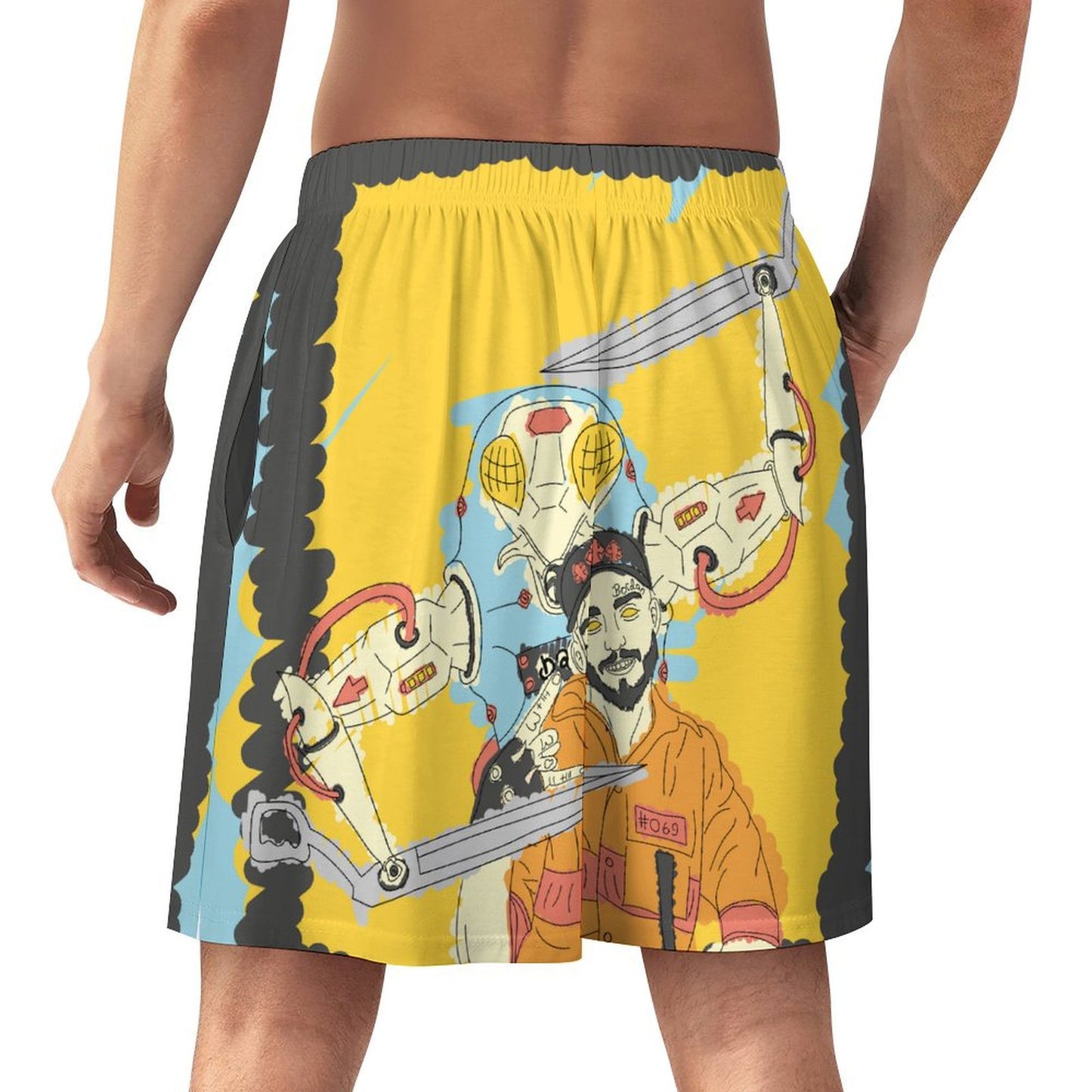 Custom Ice Silk Capri Pajama Shorts | Personalized Comfort Wear