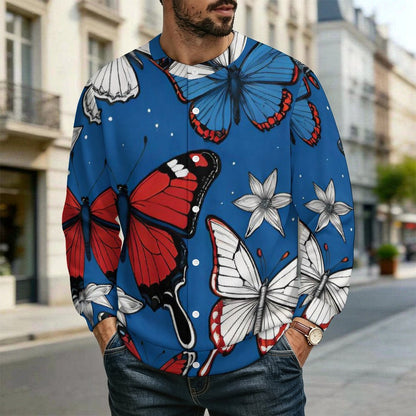 Custom Men's Cardigan Sweater with Personalized Print