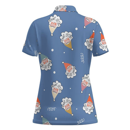 Custom Women's Polo Shirt | Personalized Two-Button Classic Top