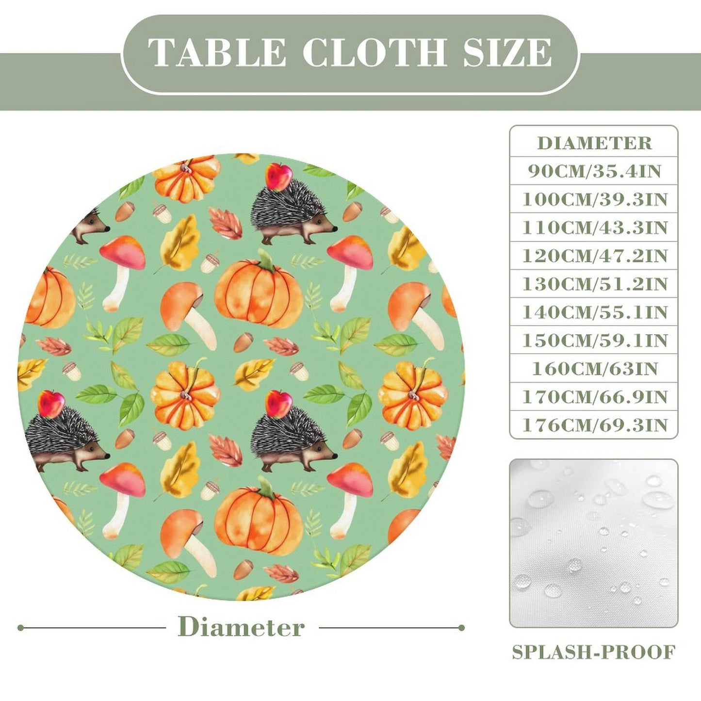 Custom Fitted Tablecloth | Personalized & Waterproof Round Cover