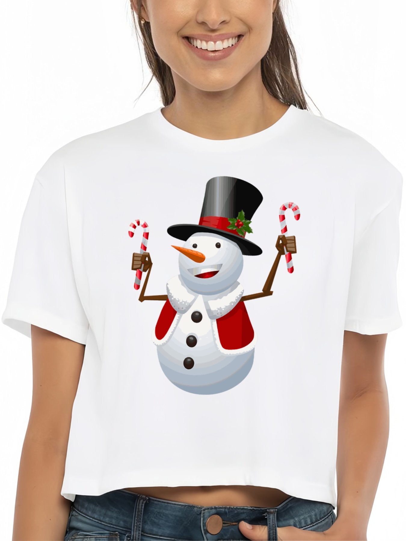 Custom Crop Top | Personalized 100% Cotton Women's Cropped Tee