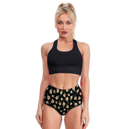 Custom Yoga Shorts | Personalized High-Waist Workout Shorts with Full Print