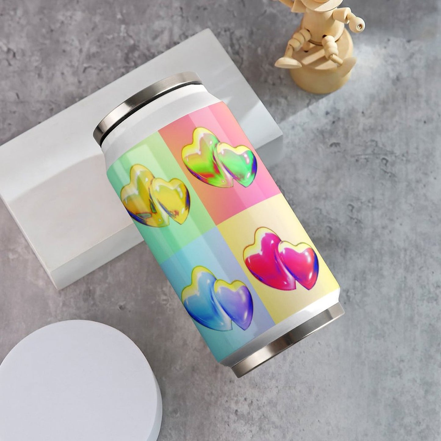 Custom Coke Can Tumbler | Personalized Stainless Steel Cup with Straw