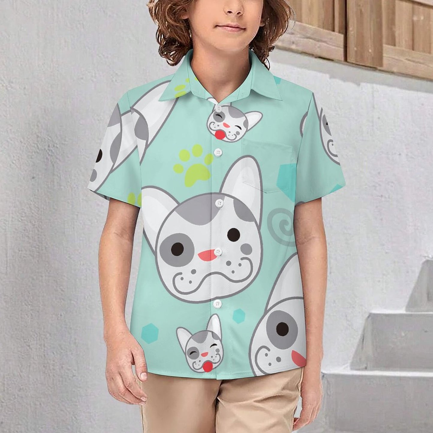 Custom Kids' Collared Shirt | Personalized Photo Button-Down Top