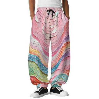 Men's Custom Waffle Knit Joggers with Tapered Cuffed Ankles