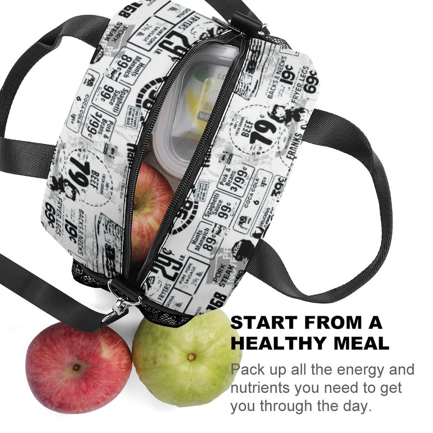 Custom Insulated Crossbody Lunch Bag | Hands-Free Adjustable Tote