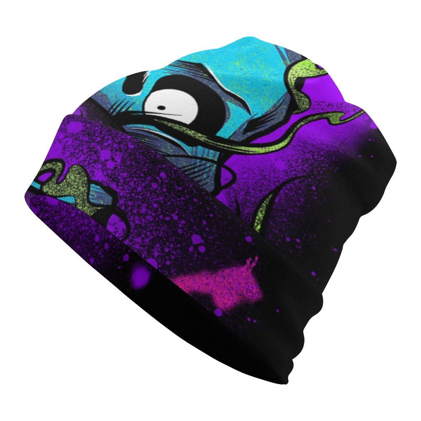 Custom All-over Print Slouchy Beanie | Lightweight Running Skull Cap