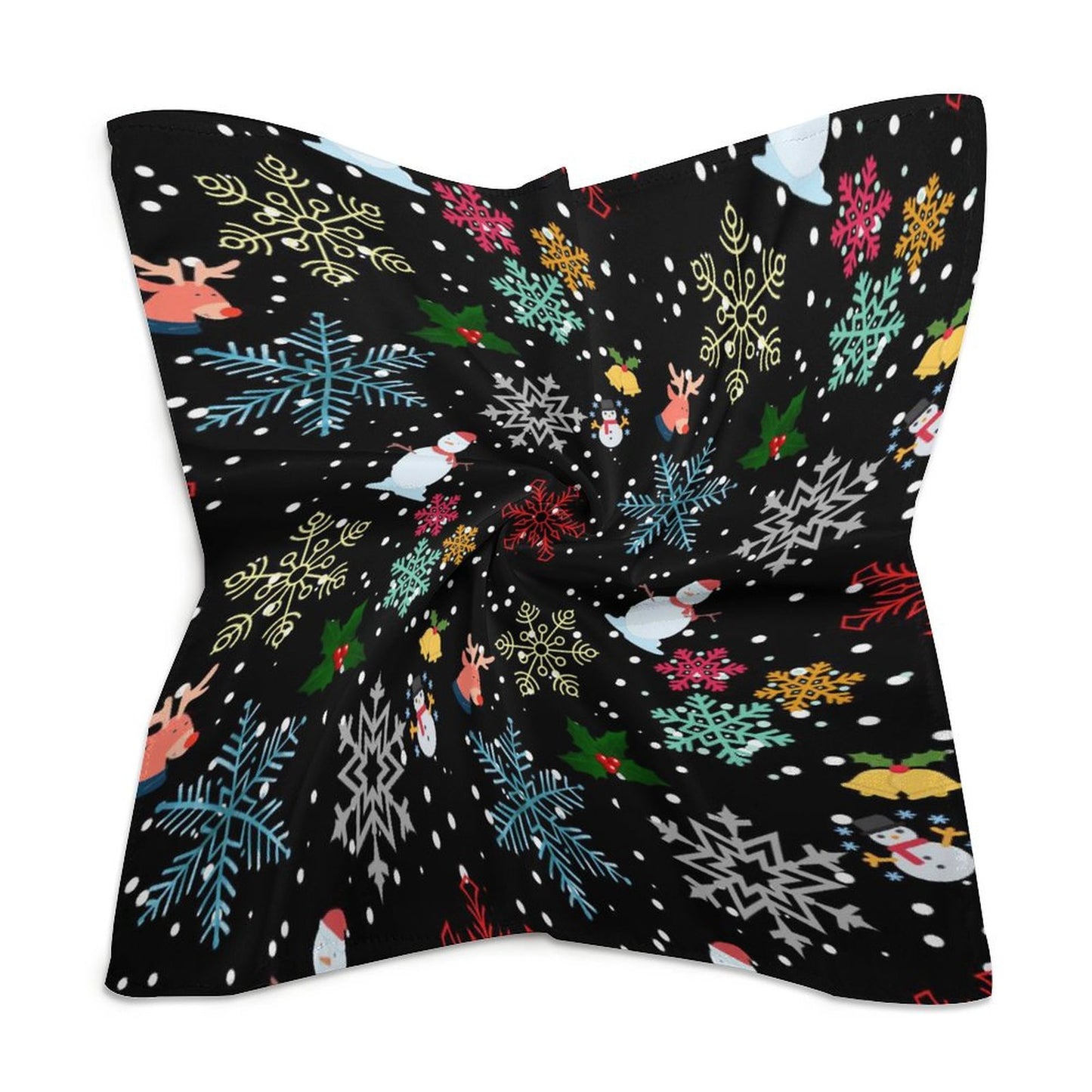 Custom Silk-Like Kerchief | Personalized Square Scarf Bandana