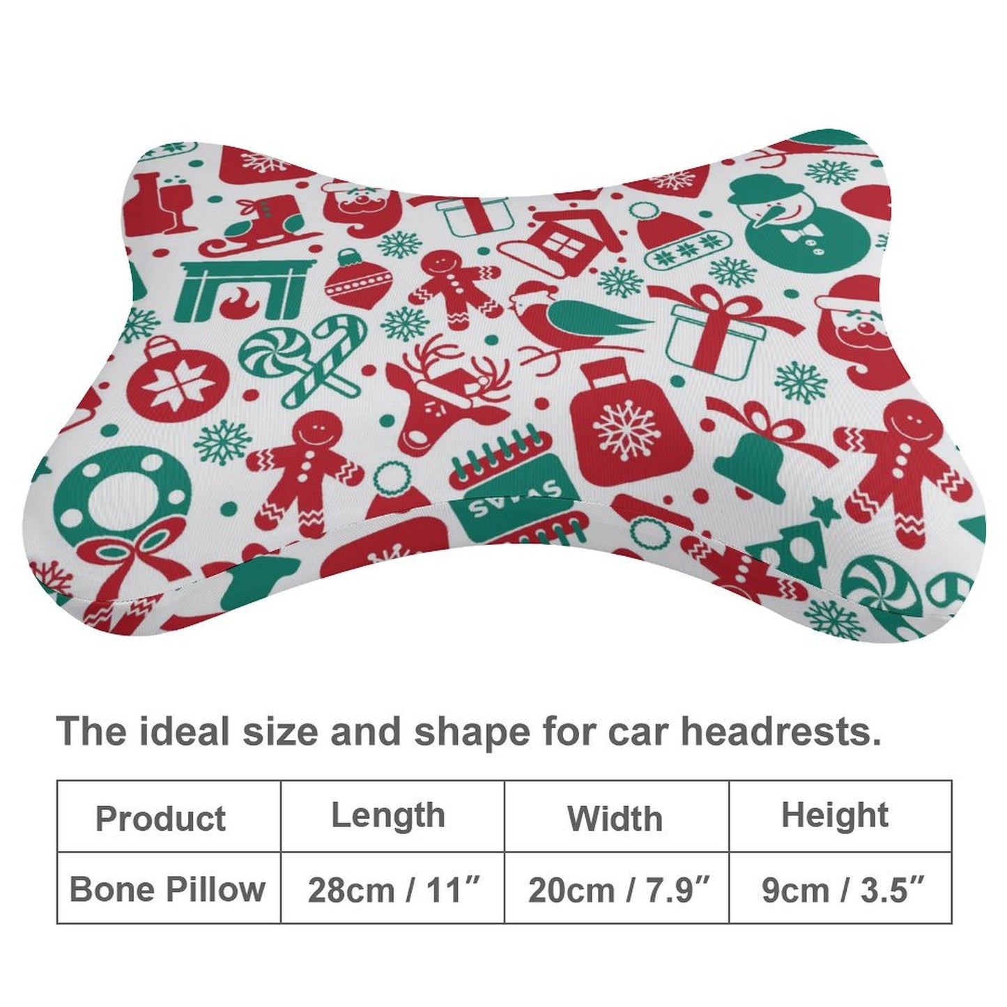 Custom Car Neck Pillow (2-Pack) | Memory Foam Headrest Support