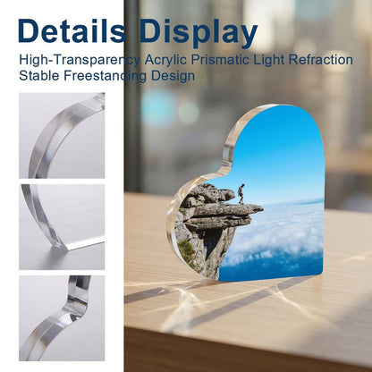 Acrylic Standing Ornament with Custom UV Print for Personalized Desk and Home Decor