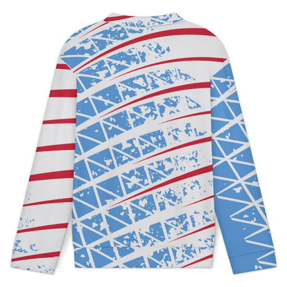 Men's Polo Collar Sweater with Custom Heat Transfer and Ribbed Knit