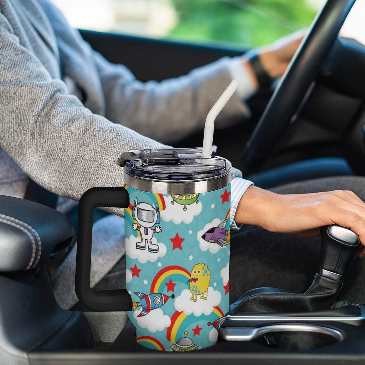 Custom 40oz Stainless Steel Car Cup | Personalized Large Travel Tumbler