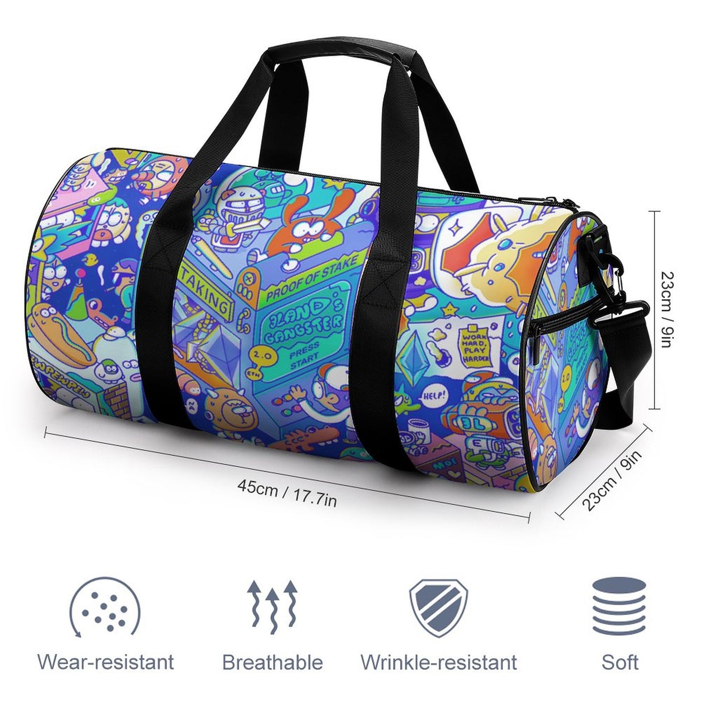 Custom Gym Duffel Bag | Your Logo, Photo & Wet/Dry Pocket