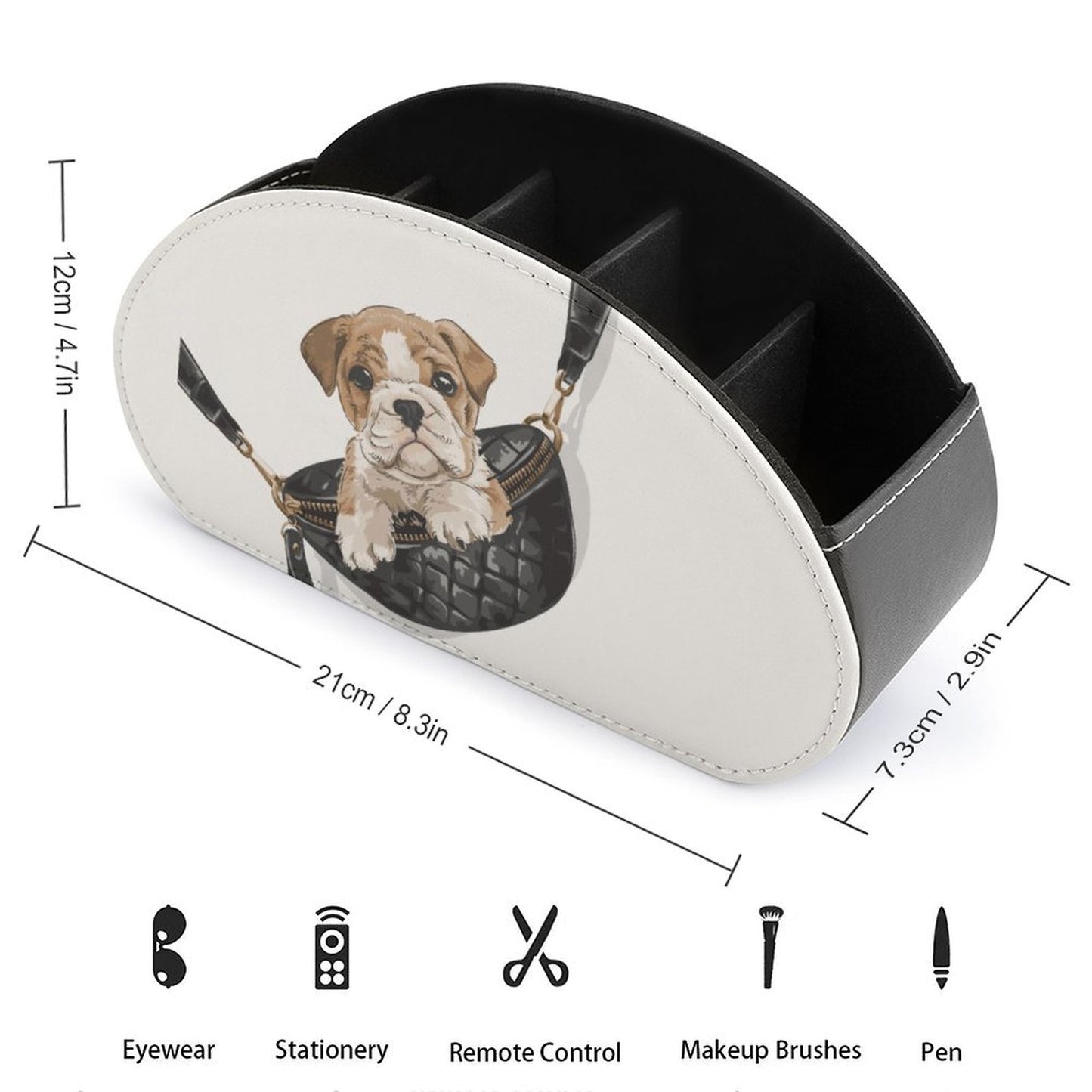 Custom Remote Control Holder | Personalized Leather Desk Caddy