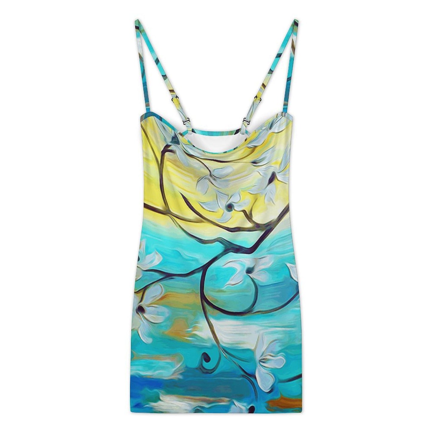 Custom Strappy Bandeau Dress | Personalized Brushed Milk Silk Mini Dress