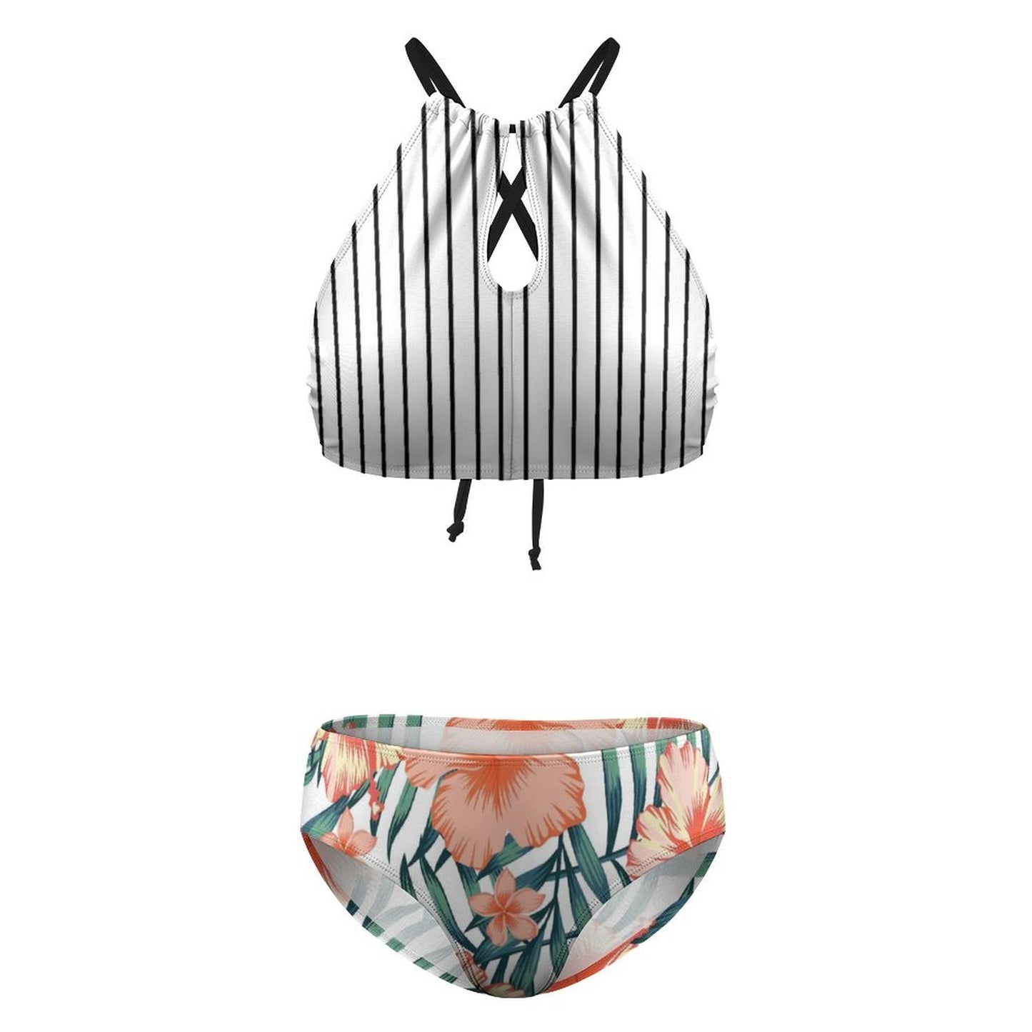 Custom Printed Halter Bikini Set
