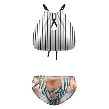 Custom Printed Halter Bikini Set