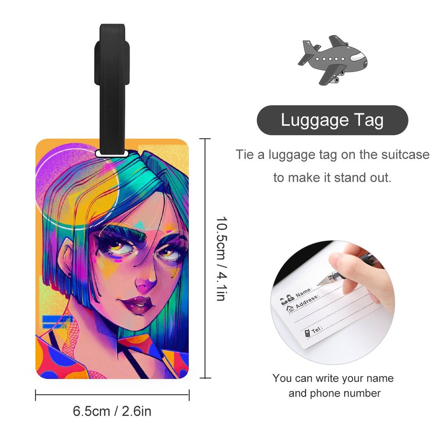 Custom TPU Luggage Tags | Personalized Travel Bag ID Label