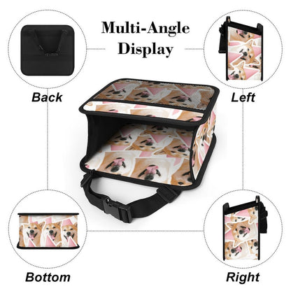 Custom Car Seat Organizer with Mesh Pockets and Reinforced Handles
