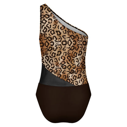 Custom Mesh Panel Tummy Flattering One-Piece Swimsuit